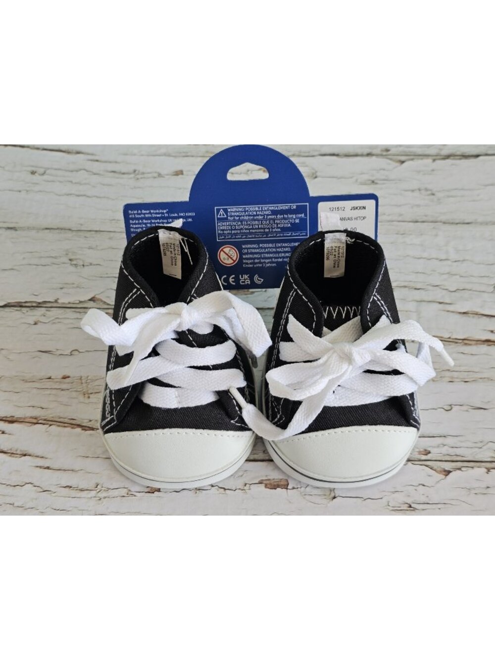 Build A Bear Black High Top Running Shoes, New With Tag